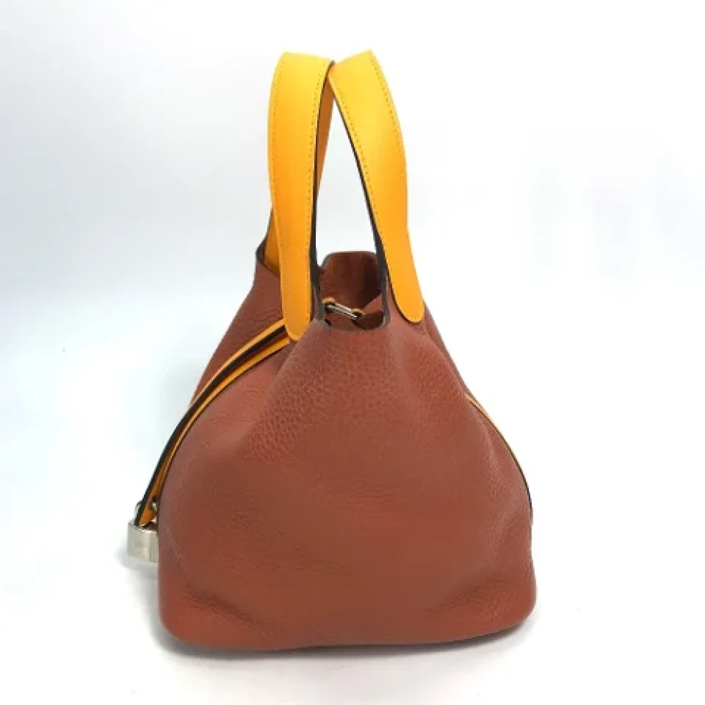 Hermès Vintage Pre-owned Leather handbags Brown Dames