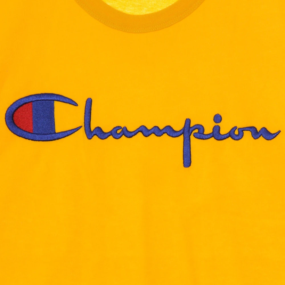 Champion Streetwear Crewneck Tee in ZNN Orange Yellow Heren