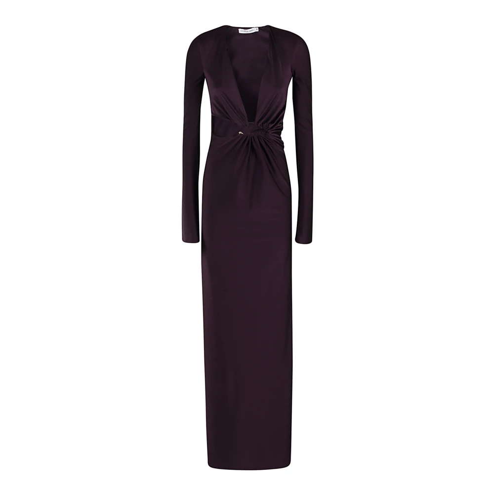Amen Lycra Jurk met Piercing Detail Purple Dames