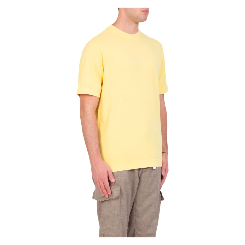 Circolo 1901 Geverfde Jersey Tee in Macaron Yellow Heren
