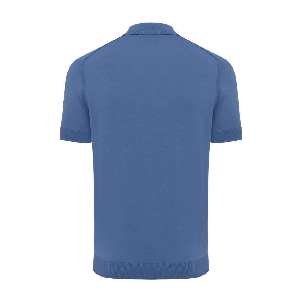 Genti Polo Shirt Klassiek Model Blue Heren