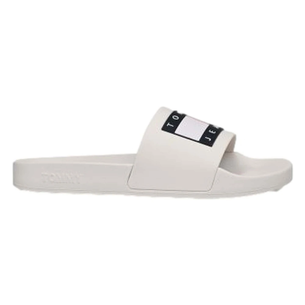 Tommy Jeans Flip Flops - Female - Sliders - White - 8 Uk - Shoes