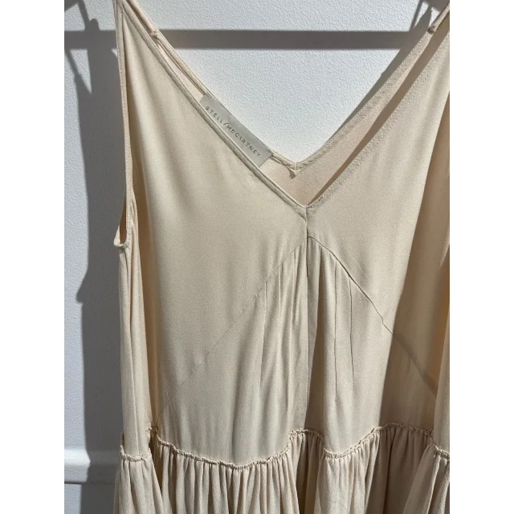 Stella McCartney Pre-owned Silk dresses Beige Dames