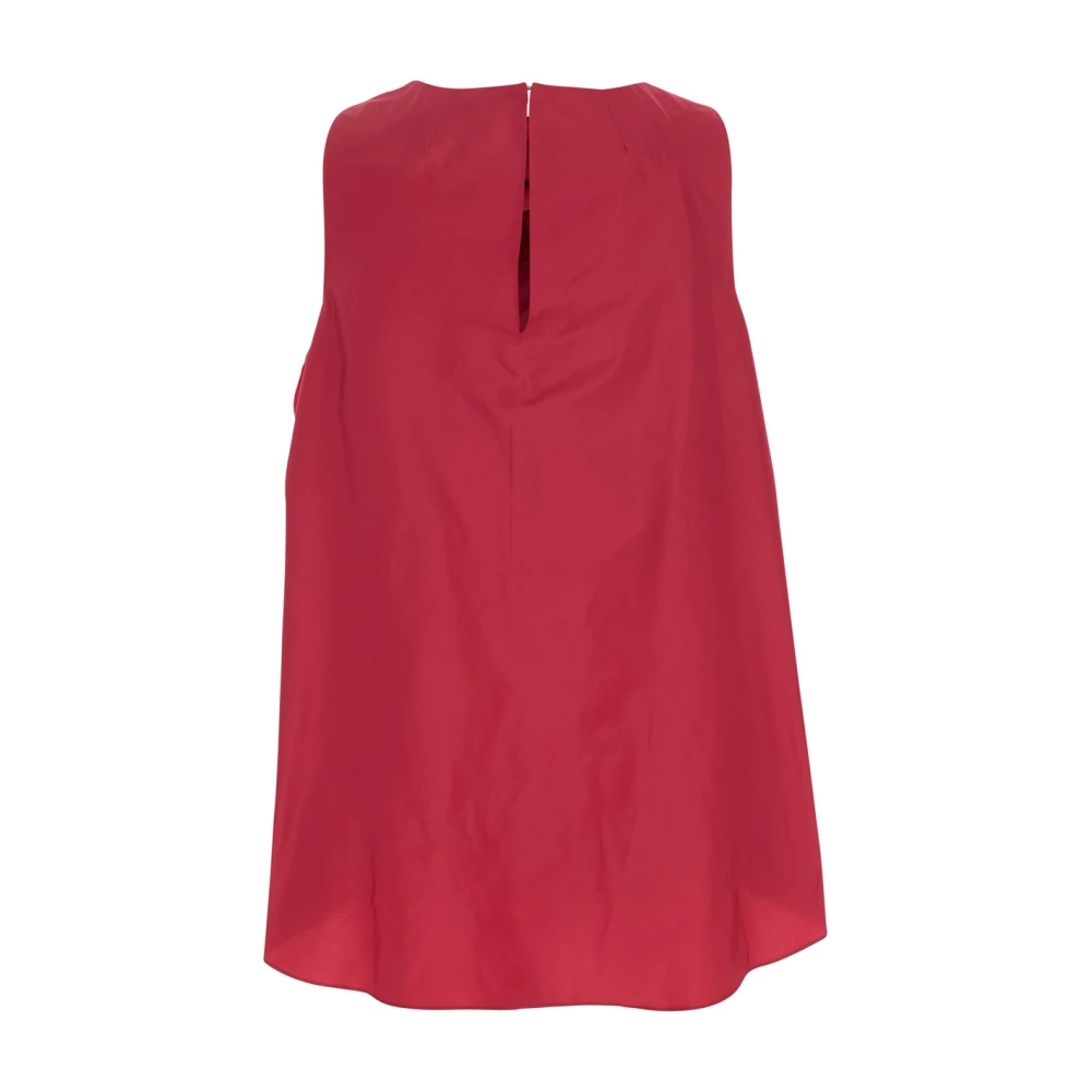 P.a.r.o.s.h. Fuchsia Ruffle Blouse in Tech Fabric Pink Dames