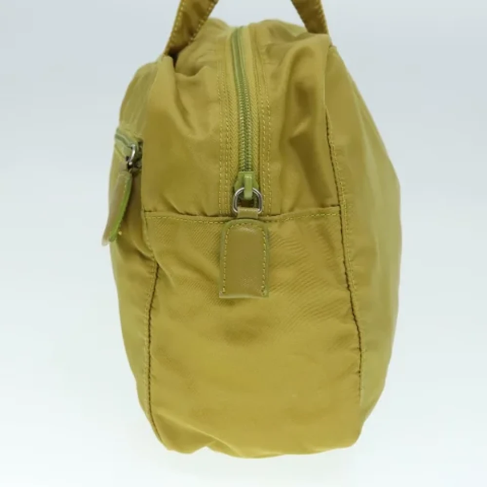 Prada Vintage Pre-owned Nylon handbags Yellow Dames