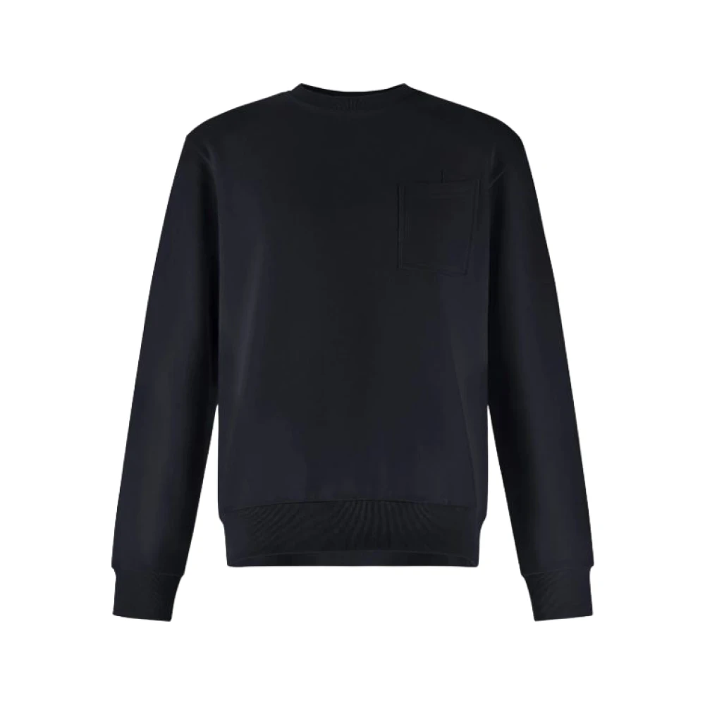 Herno Blauwe Crew Neck Sweater met Zak Blue Heren