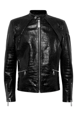 Läder Moto Jacka Cocco Print