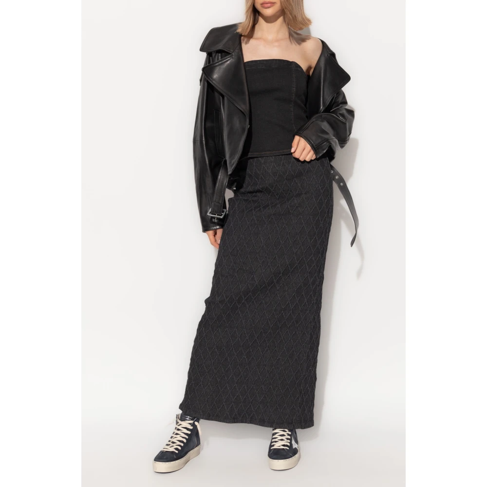 Gestuz Rozeringz Denim Rok Black Dames
