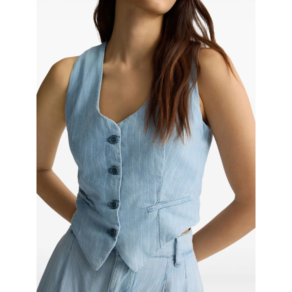 Liu Jo Blauwe Denim Jacks Blue Dames