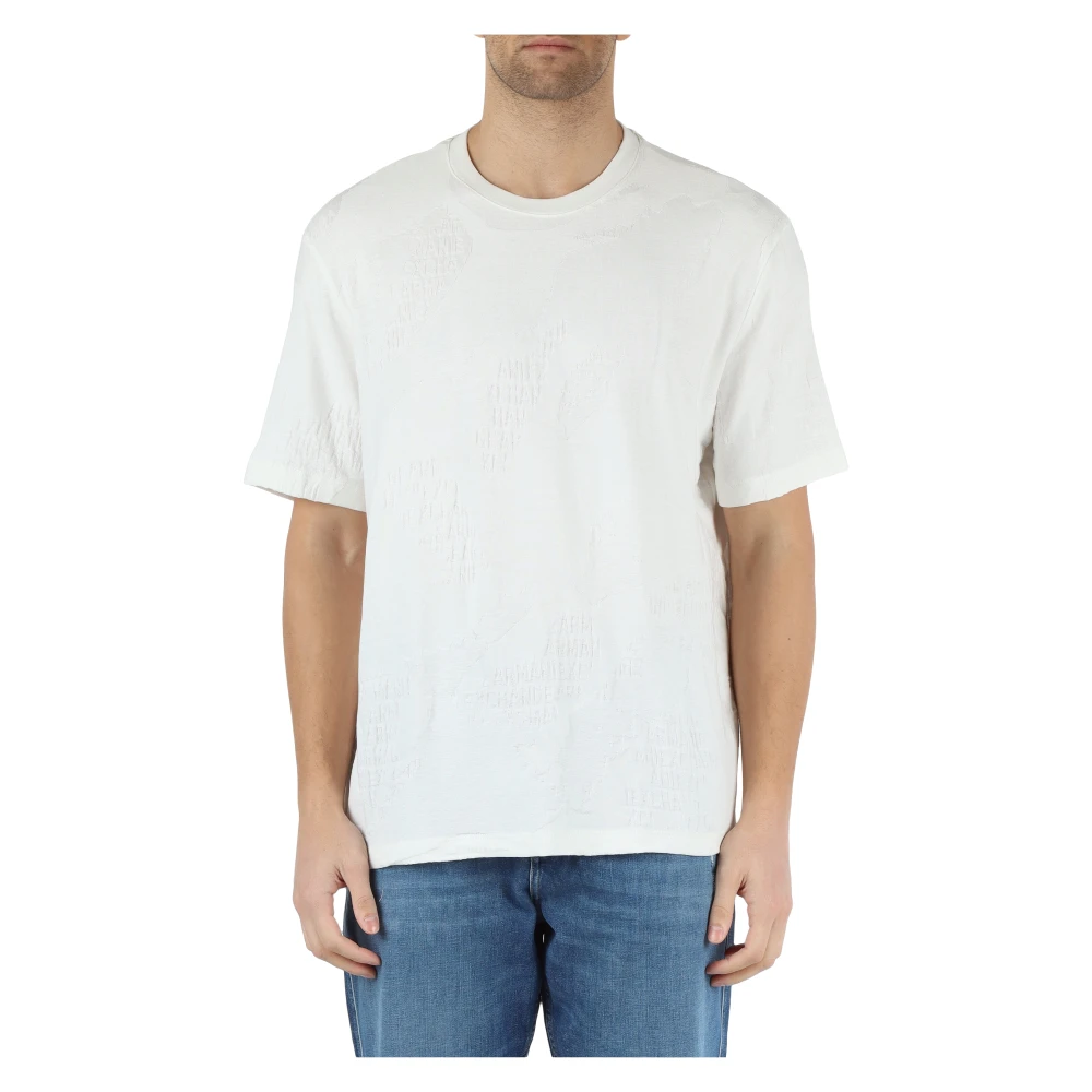 Armani Exchange Regular Fit Katoenen T-shirt White Heren