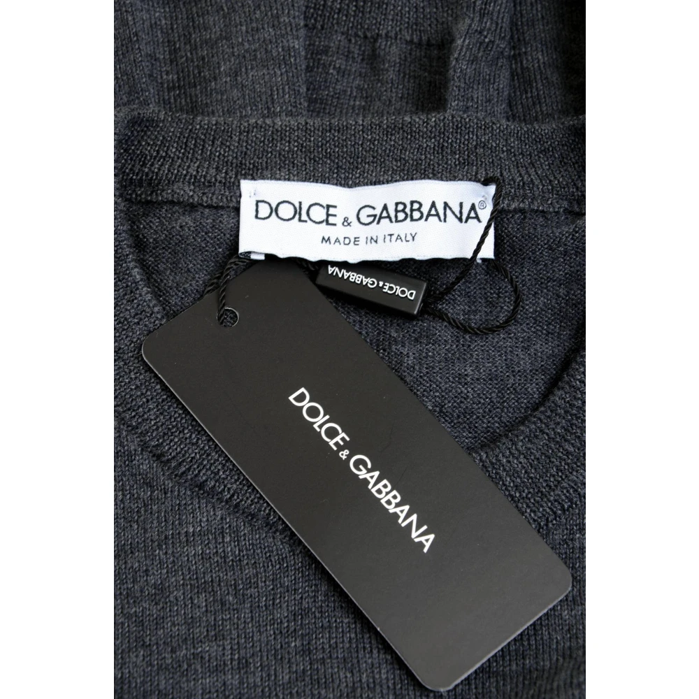 Dolce & Gabbana Geborduurde Heren Trui Gray Heren