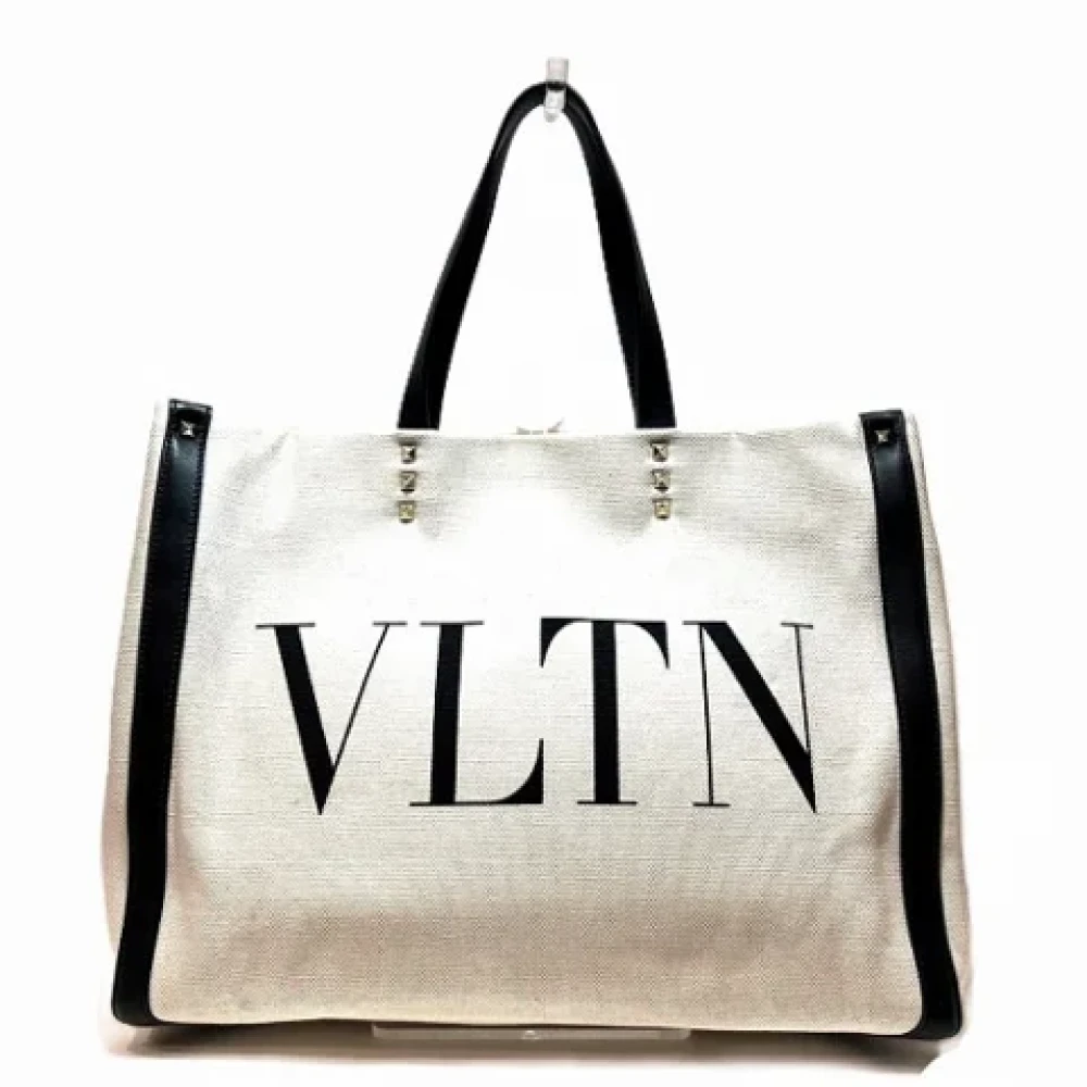 Valentino Vintage Pre-owned Canvas handbags Beige Unisex