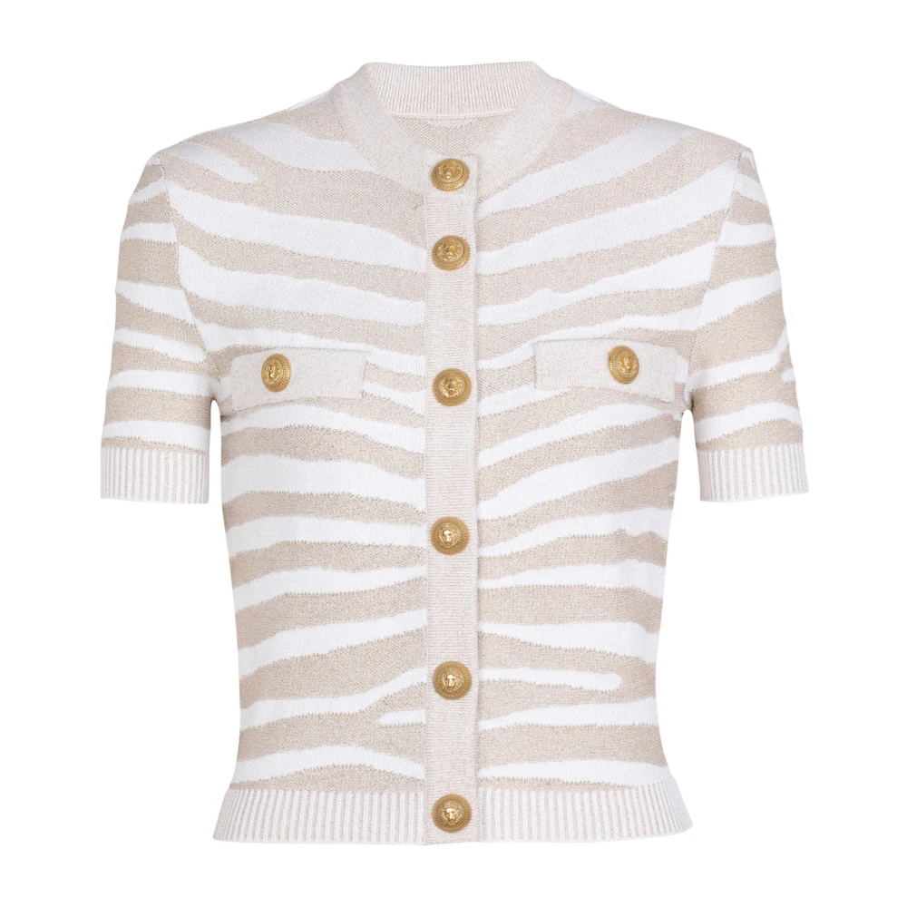 Balmain Women's Multicolor Zebra Knit Cardigan - Cardigans - S - Knitwear