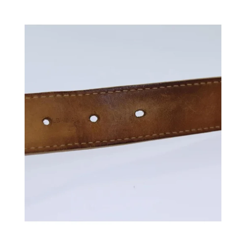 Louis Vuitton Vintage Pre-owned Leather belts Beige Dames