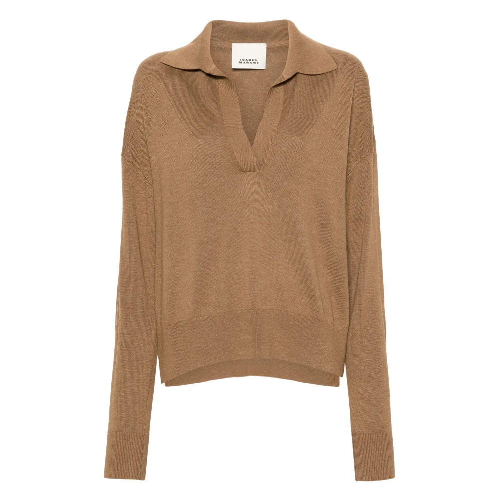 Isabel marant Kameel Gebreide Pullover Trui Brown Dames