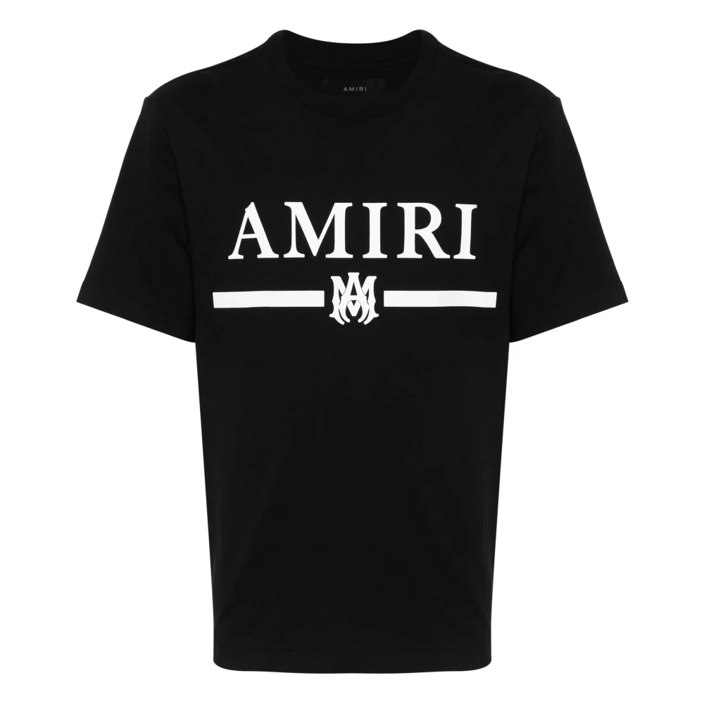 Amiri Logo Print Katoenen T-shirt Black Heren