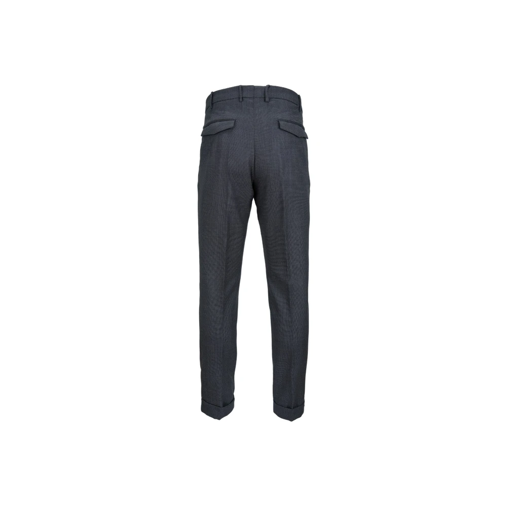 PT Torino Heren wollen broek met knoop rits haak Gray Heren