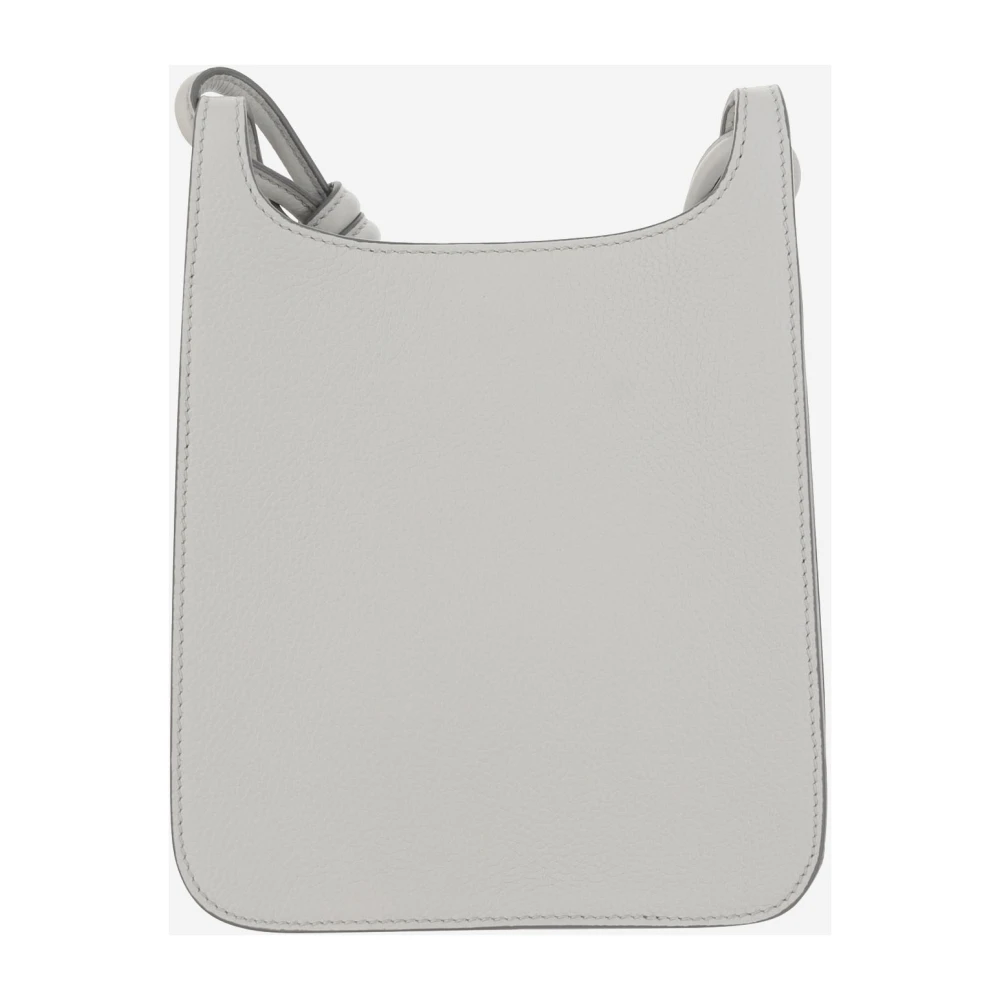 MCM Leren schoudertas met reliëflogo White Dames
