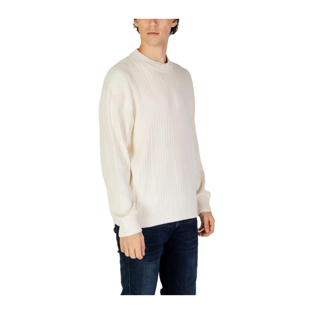 Calvin Klein Jeans Katoenen Gebreide Trui Beige Heren