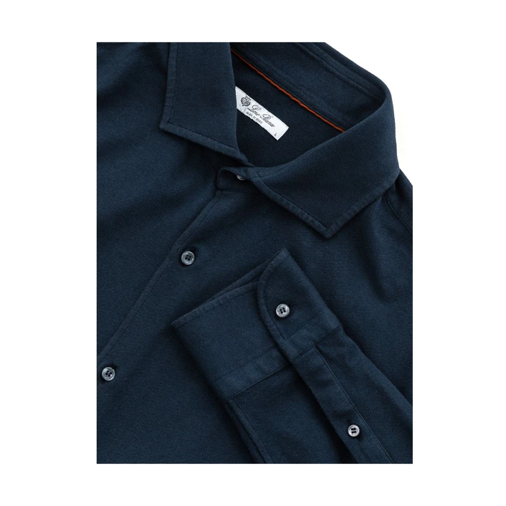Loro Piana Blauw Katoenen Overhemd Blue Heren