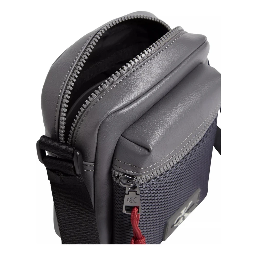 Calvin Klein Grijze Schoudertas met ritssluiting Gray Heren
