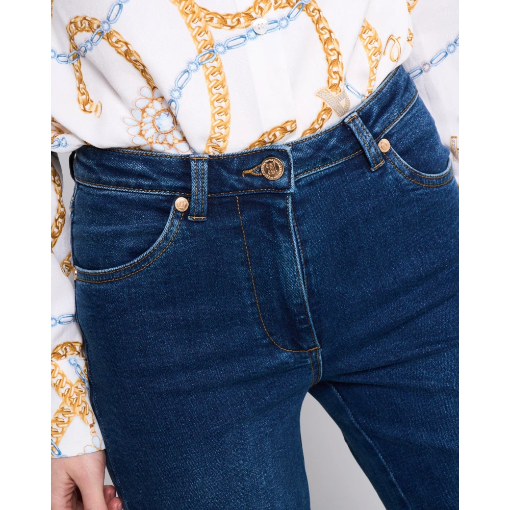 Silvian Heach Bootcut Jeans met Medium Taille Blue Dames