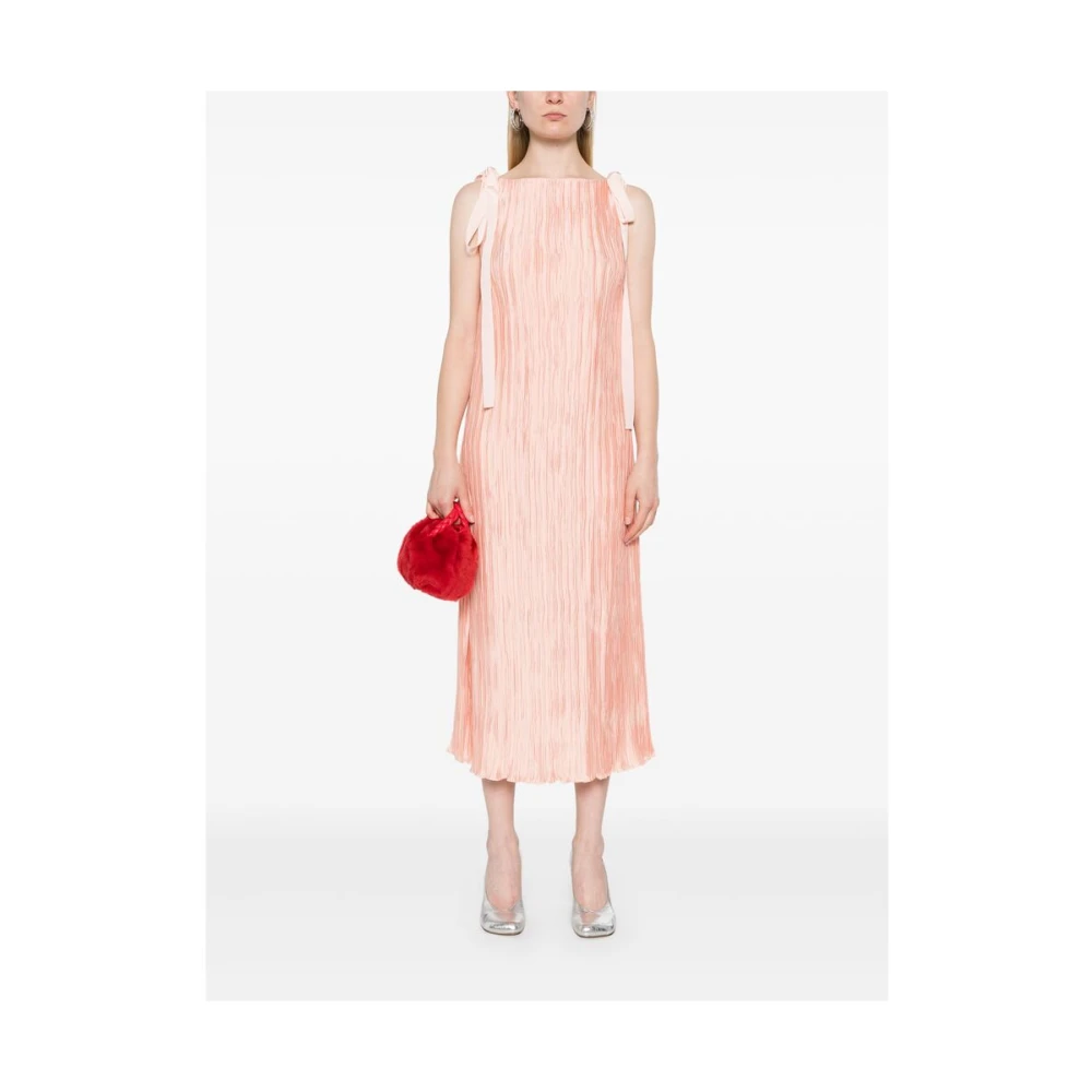 Anna October Perzikroze Boothals Jurk Pink Dames
