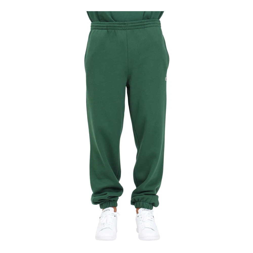 Lacoste Groene Sportbroek Handtekening Krokodil Patch Green Heren