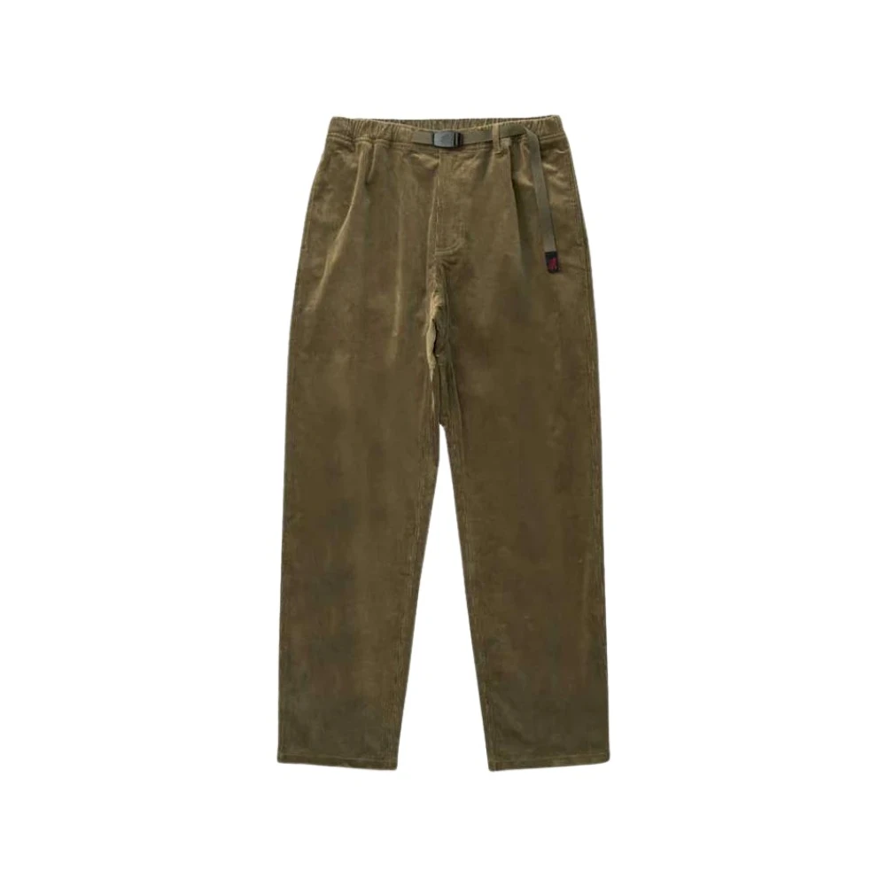 Gramicci Corduroy Elastische Broek met Geïntegreerde Riem Green Heren