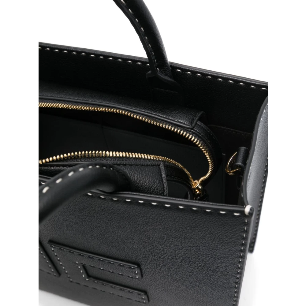 Elisabetta Franchi Zwarte Shopper Tas voor Vrouwen Black Dames