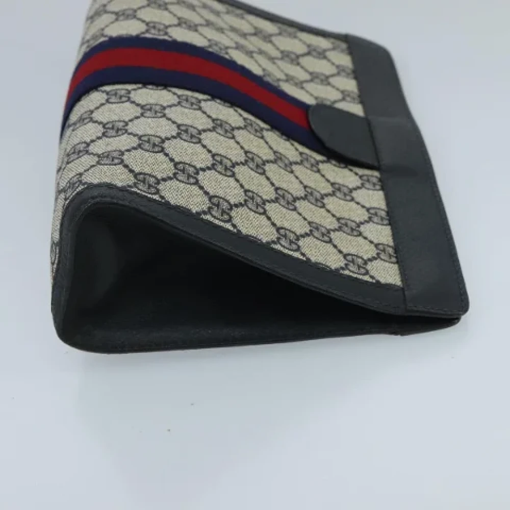 Gucci Vintage Pre-owned Canvas clutches Blue Dames