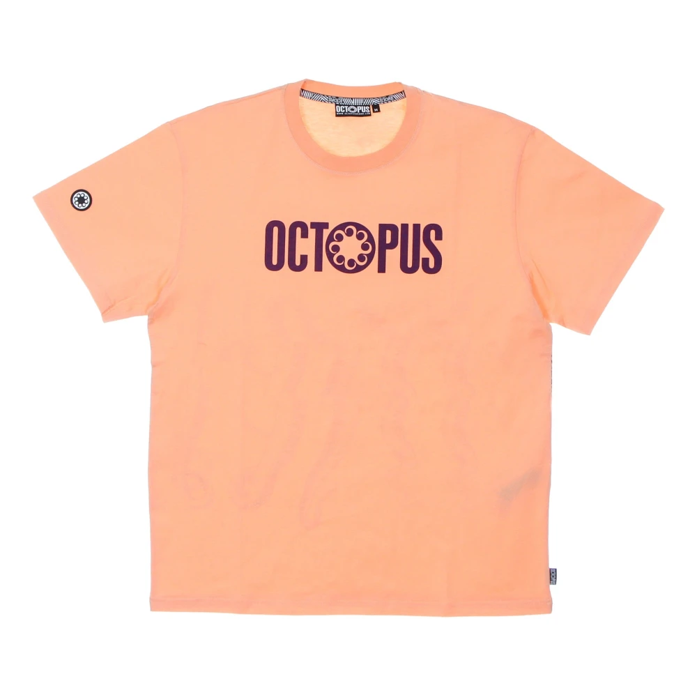 Octopus Outline Logo Tee Perzik Korte Mouw Orange Heren