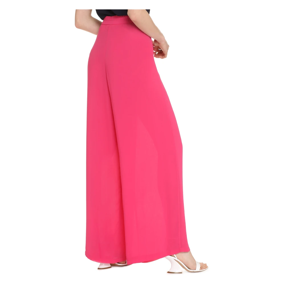 Clips Wijde broek met elastische taille Pink Dames