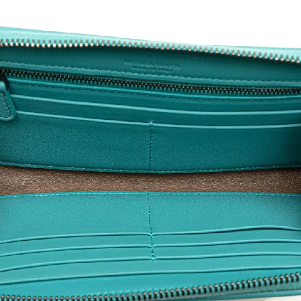 Bottega Veneta Vintage Pre-owned Leather wallets Green Dames