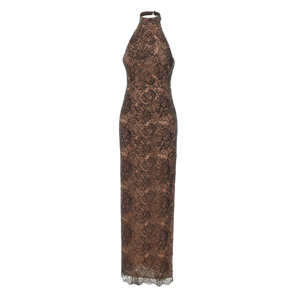 Rotate Birger Christensen Multicolor Maxi Dresses, Female, Xs, Dresses Black