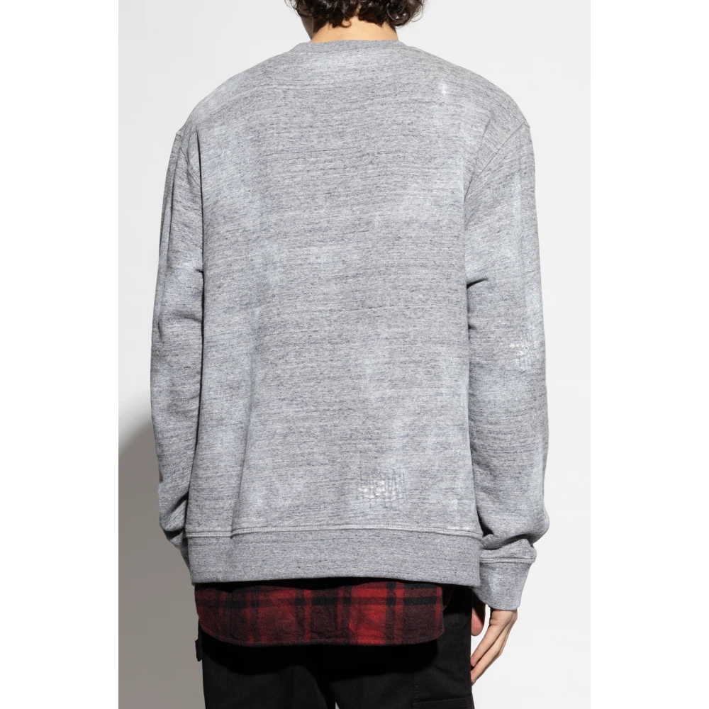 Dsquared2 Sweatshirt met logo Gray Heren