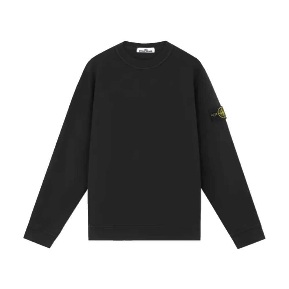 Stone Island Zwarte Sweatshirt voor Mannen Aw24 Black Heren
