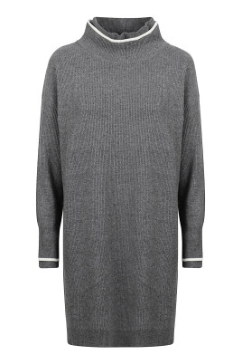 ribbed-knit-high-neck-dress