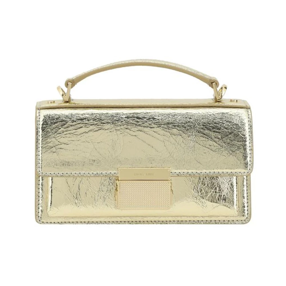 Golden Goose Kleine leren schoudertas met riem Yellow Dames
