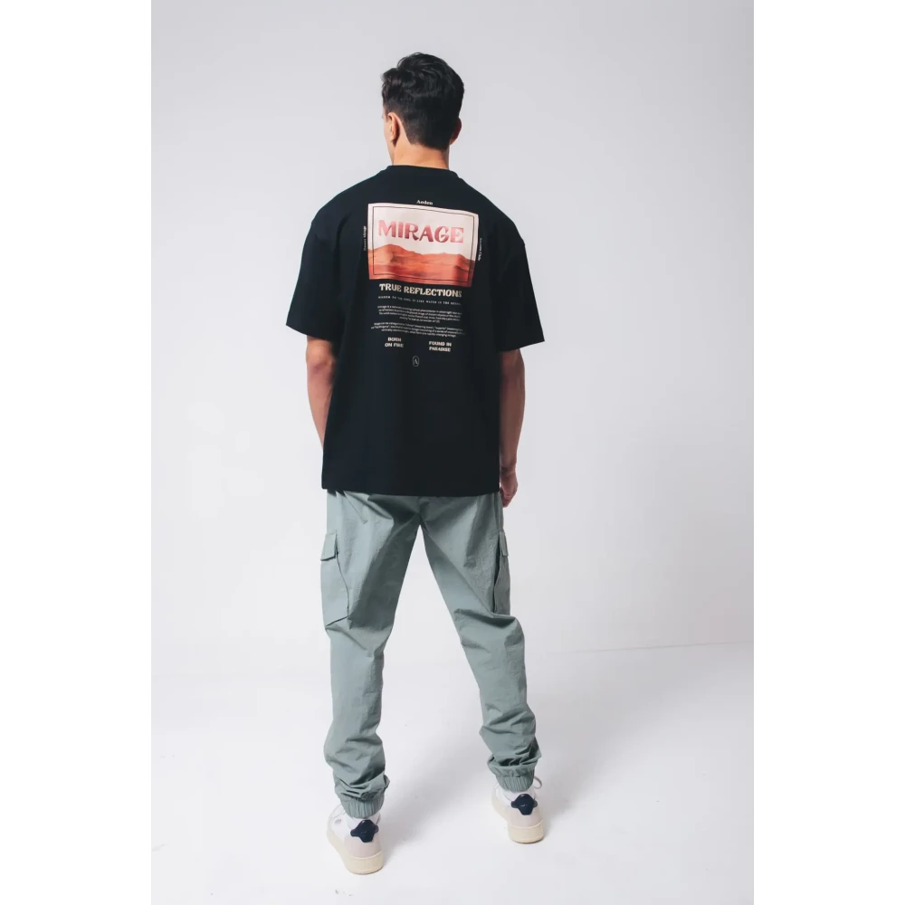Aeden Zwarte Tee Jeziah Stijlvol Shirt Black Heren
