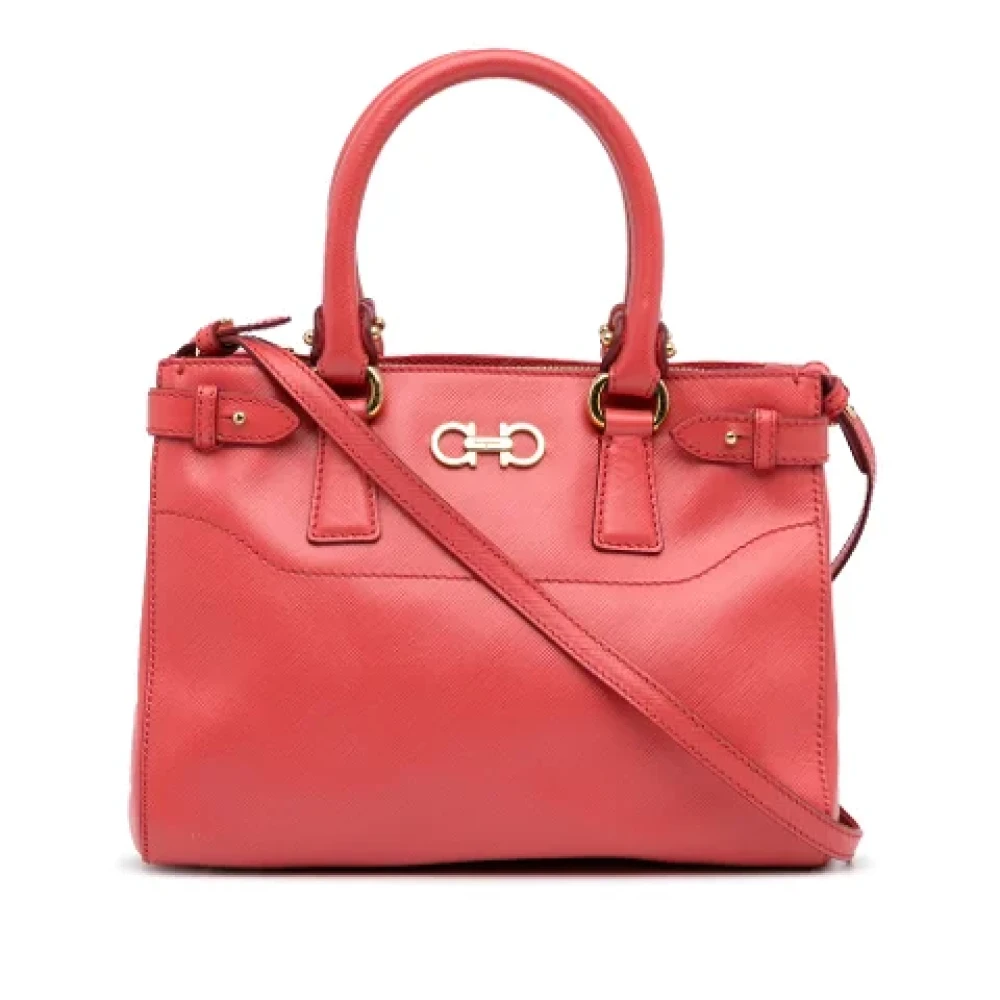 Salvatore Ferragamo Pre-owned Leather handbags Pink Dames