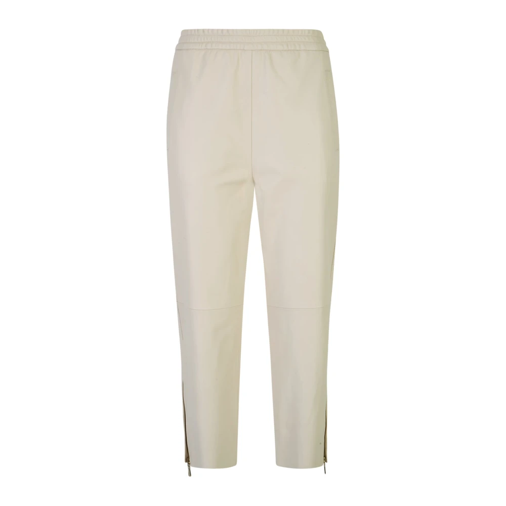 Eleventy Women's Beige Slim-Fit Trousers, Xs, Cropped Nappa Trousers