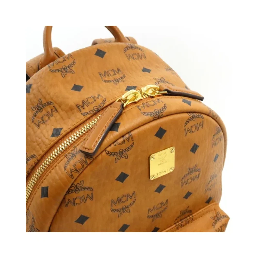 MCM Pre-owned Cotton backpacks Brown Dames