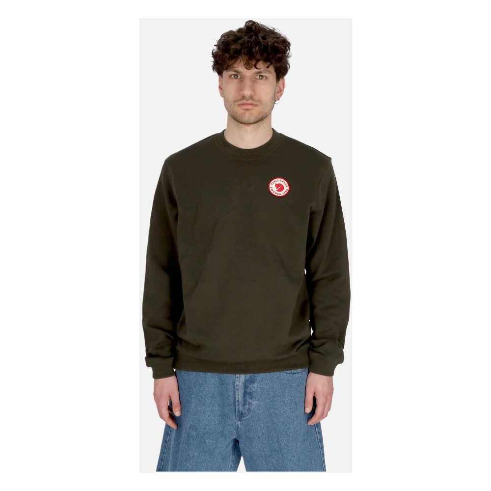 Fjällräven 1960 Logo Crewneck Sweatshirt Deep Forest Green Heren