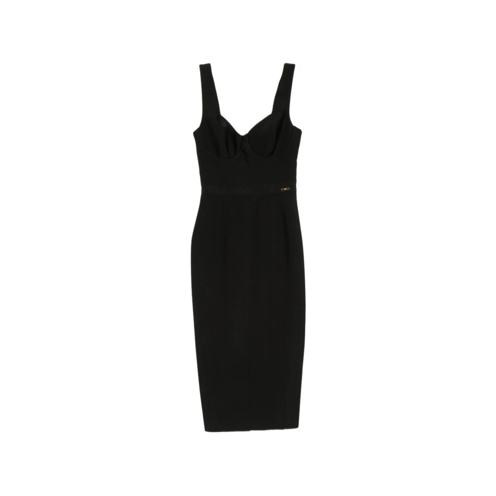 Elisabetta Franchi Donna Nero Abiti, Xl, New,