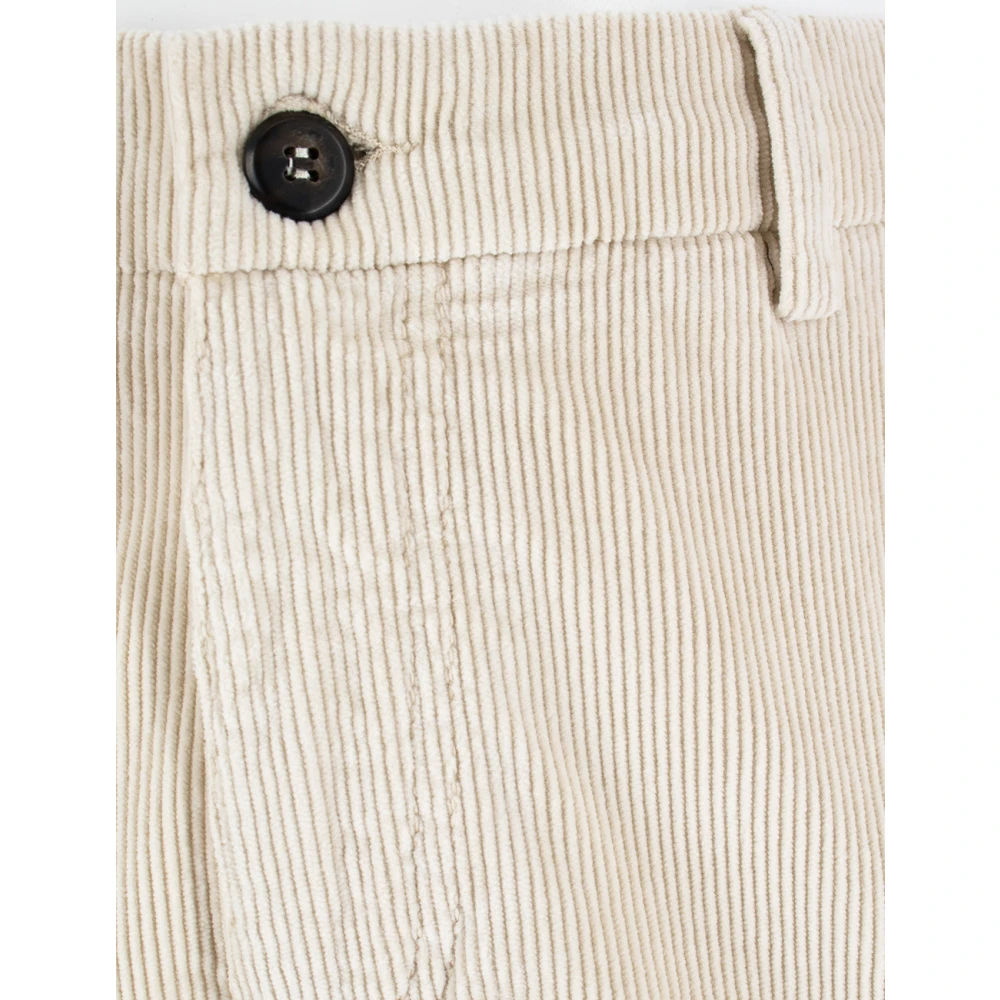 Eleventy Cargo Style Straight Leg Trousers Beige Heren