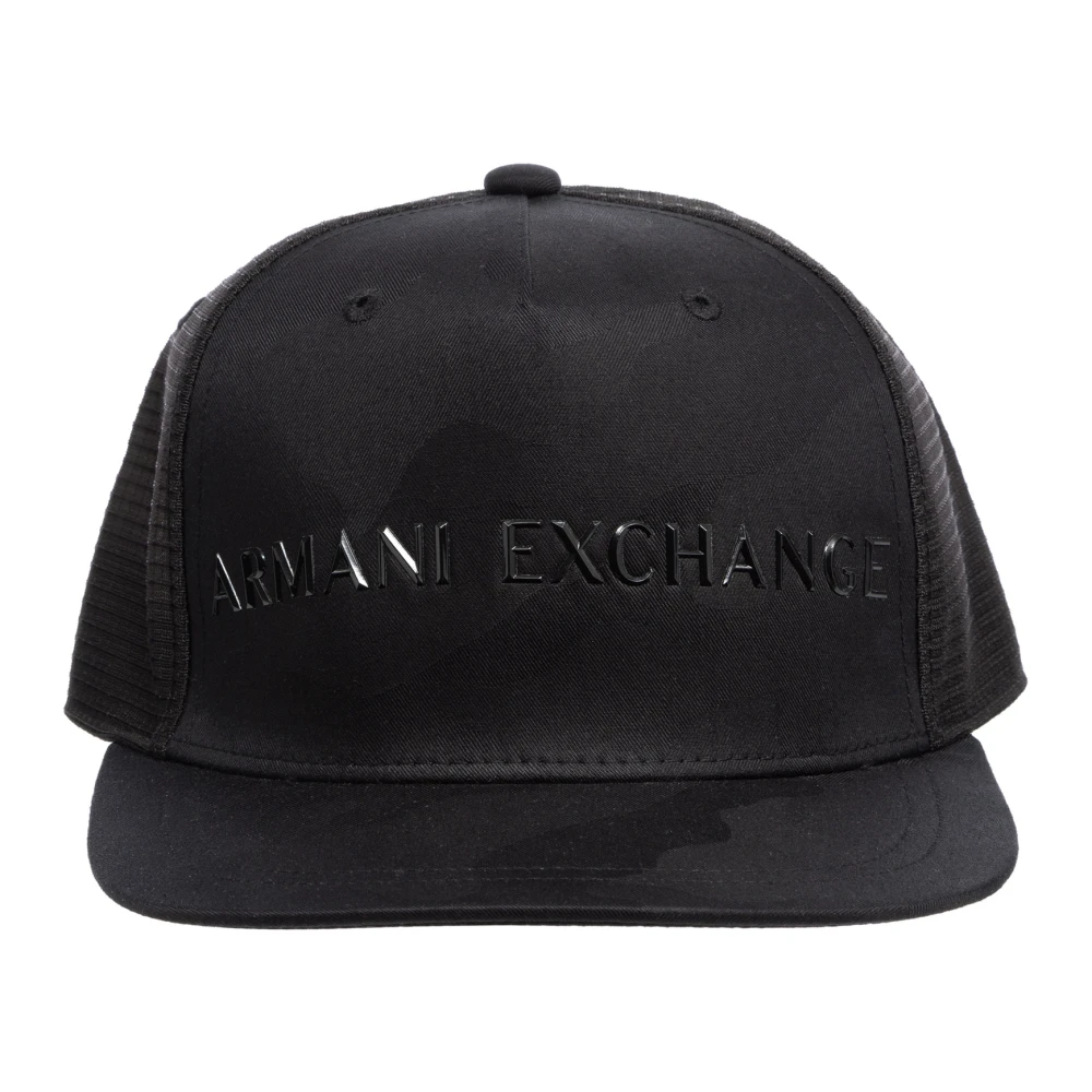 Armani Exchange Verstelbare camouflagepet met logo Black Heren