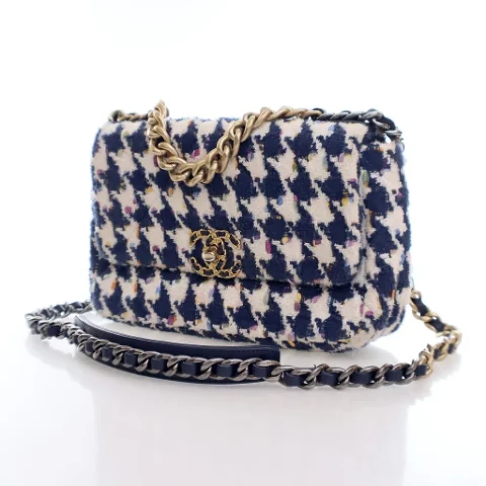 Chanel Vintage Pre-owned Wool chanel-bags Blue Dames