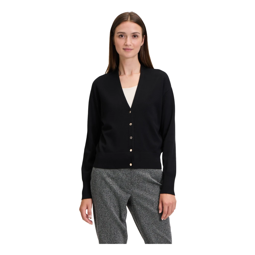 Betty Barclay V-hals Fijngebreide Vest Black Dames