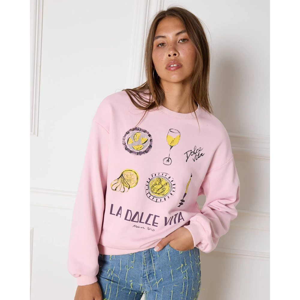 Refined Department Jayne Sweater Pink Dames